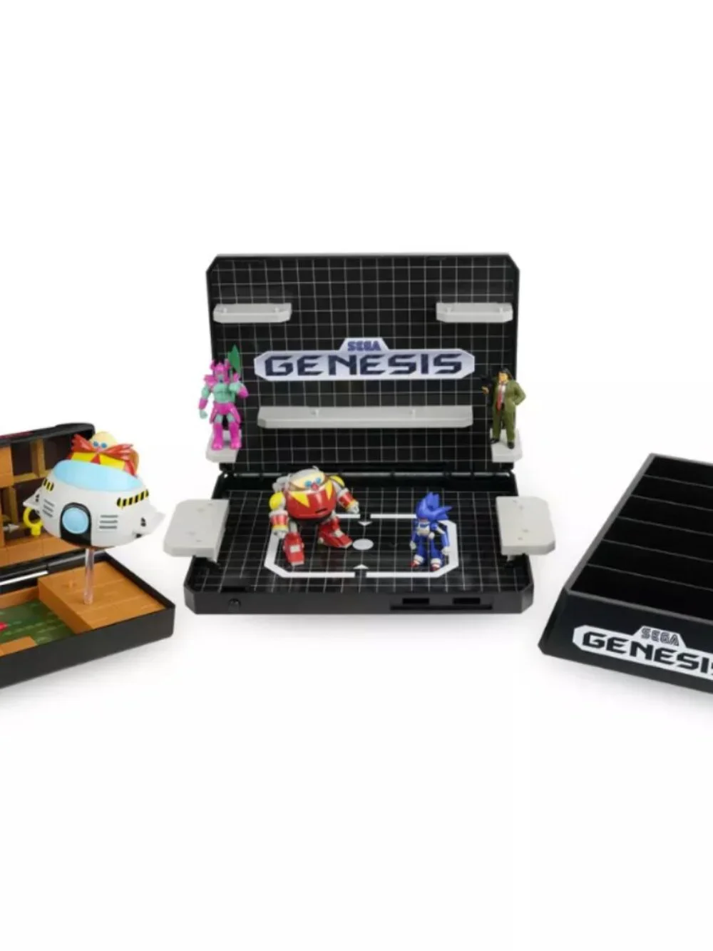 Sega Genesis Console Heroes Supervillain Boss Bundle + Sonic 1 Diorama